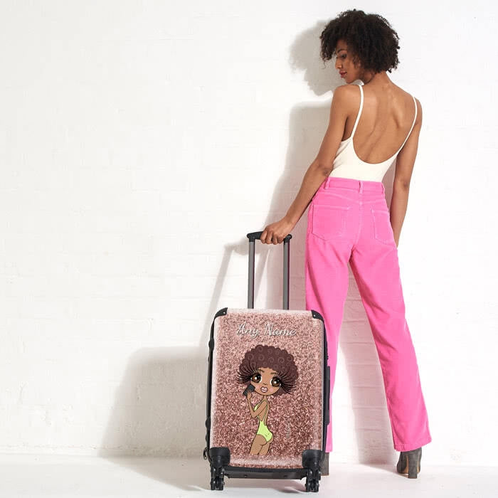 ClaireaBella Selfie Glitter Effect Suitcase - Image 2