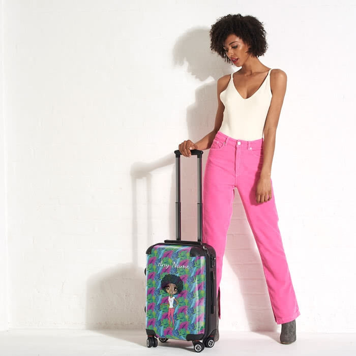 ClaireaBella Neon Leaf Suitcase - Image 4