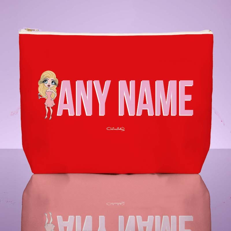 ClaireaBella Red Bold Name Wash Bag - Image 2