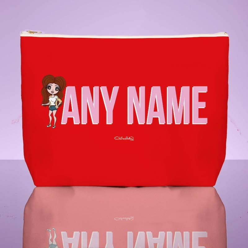 ClaireaBella Red Bold Name Wash Bag - Image 4