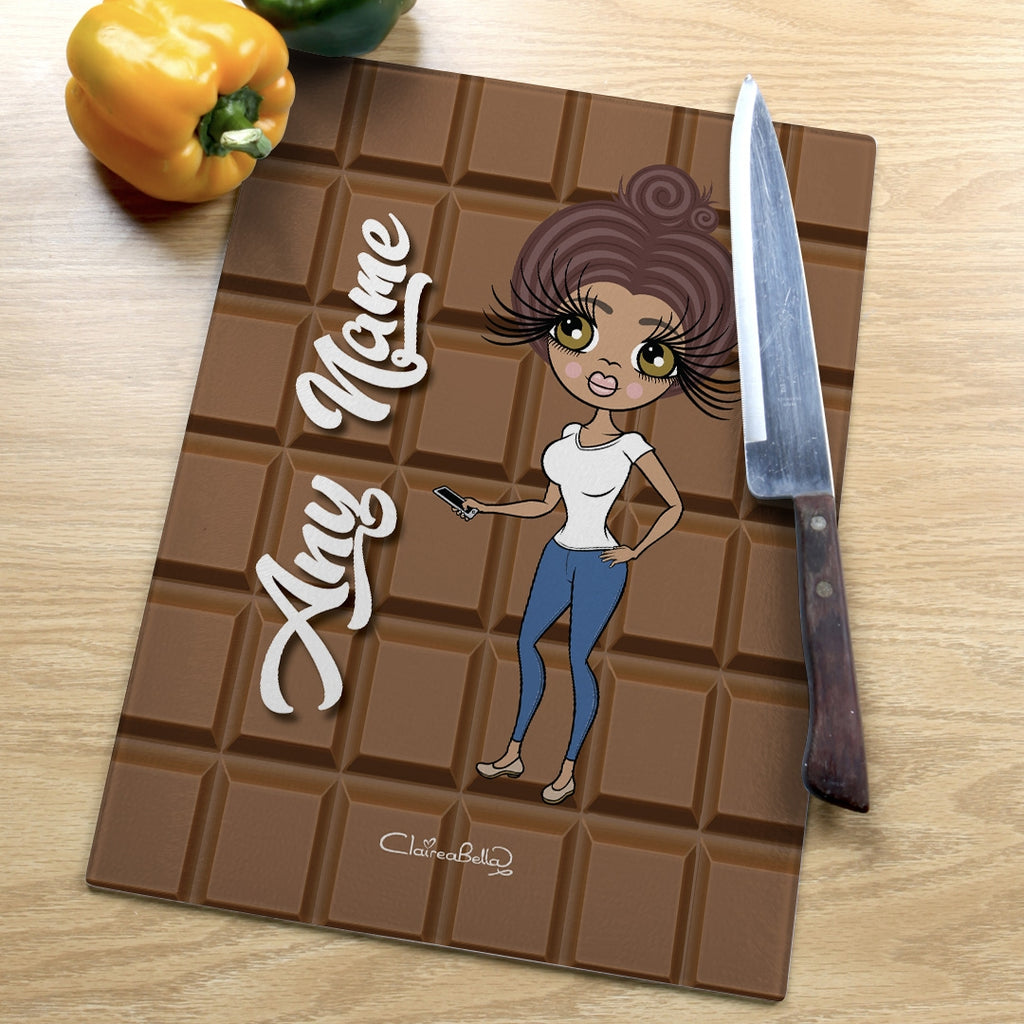 ClaireaBella Glass Chopping Board - Chocolate - Image 1