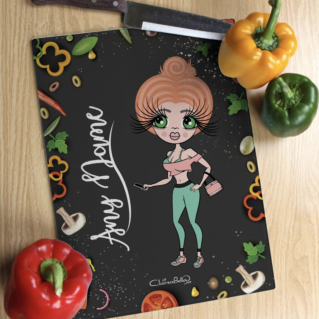 ClaireaBella Glass Chopping Board - Foodie Fun - Image 2