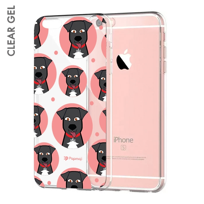 Personalised Dog Emoji Clear Soft Gel Phone Case - Image 1