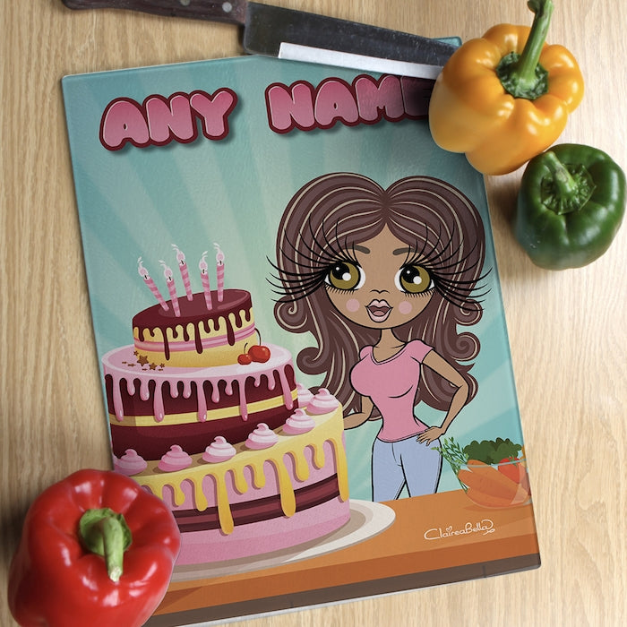 ClaireaBella Glass Chopping Board - Cake Surprise - Image 1