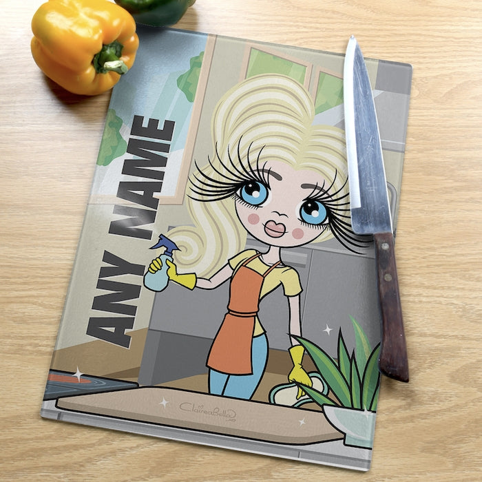 ClaireaBella Glass Chopping Board - Queen Of Clean - Image 1