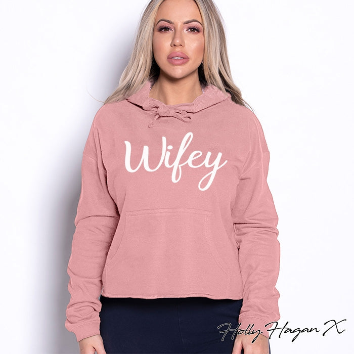 Holly Hagan X Wifey Cropped Hoodie - Image 5