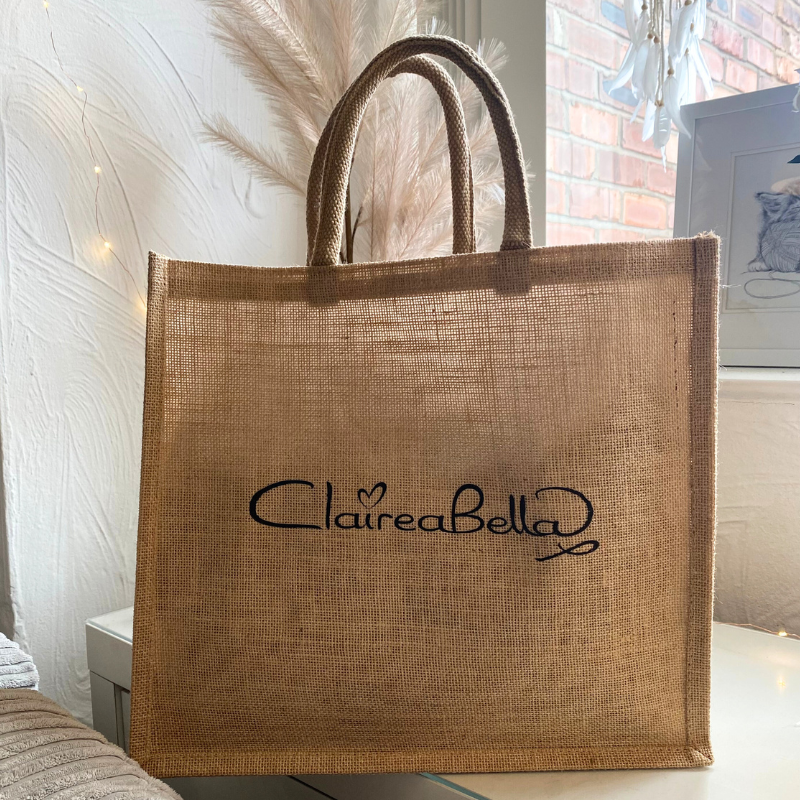 ClaireaBella LUX Initials Large Jute Bag - Image 5