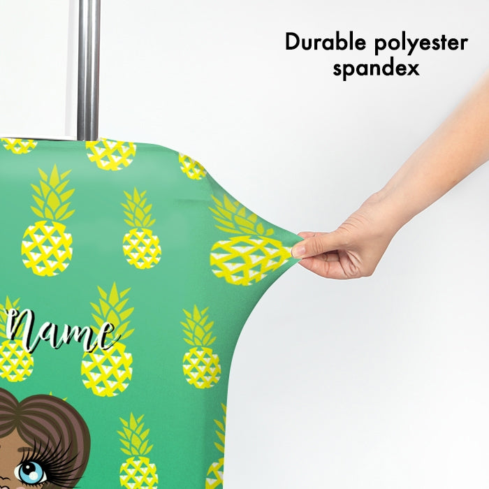 ClaireaBella Girls Pineapple Print Suitcase Cover - Image 3