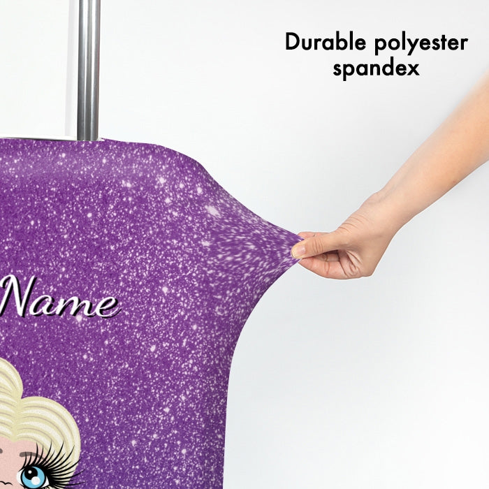 ClaireaBella Girls Ombre Glitter Effect Suitcase Cover - Image 3