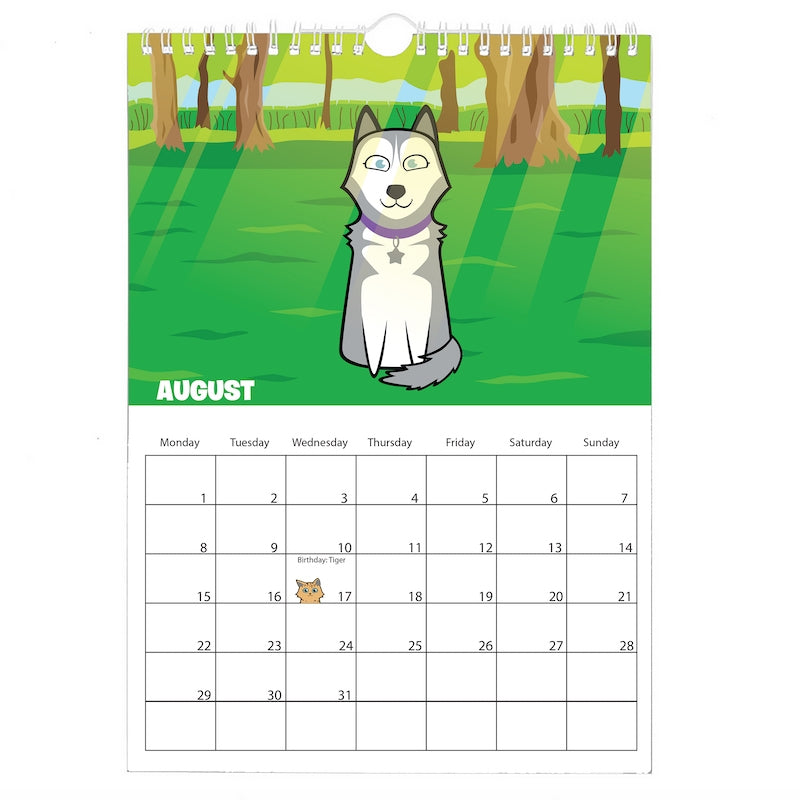 Personalised Dog Wall Calendar – Toxic Fox personalised-dog-wall-calendar-toxic-fox
