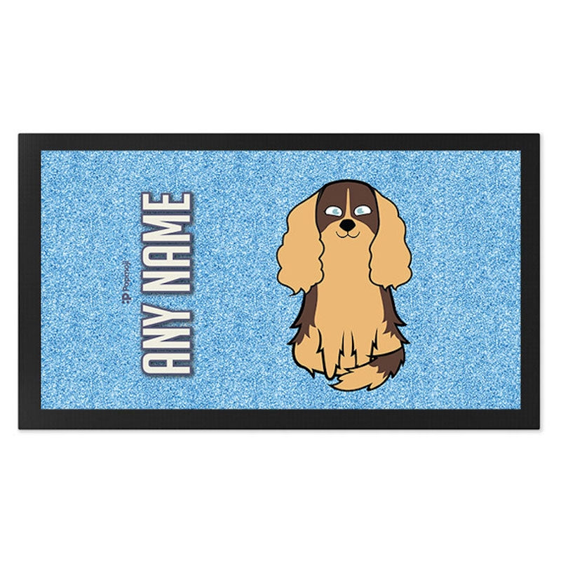 Personalised Dog Blue Glitter Pet Mat - Image 2