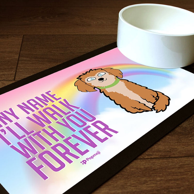 Personalised Dog Walk With You Forever Pet Mat - Image 1