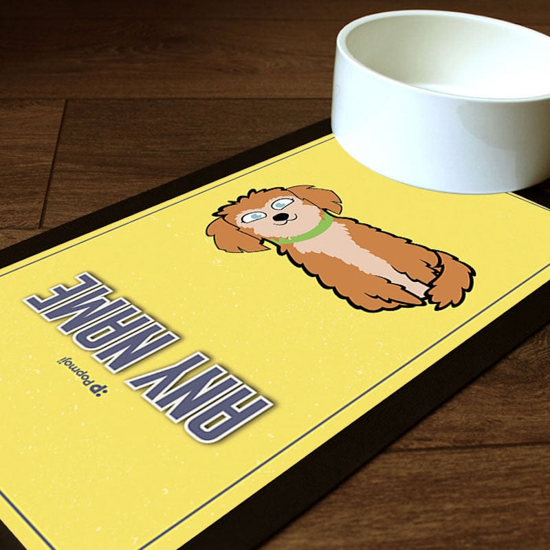 Personalised Dog Yellow Pet Mat - Image 1