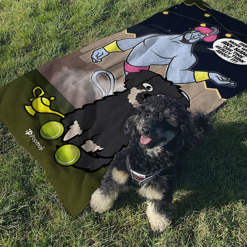 Personalised Dog 3 Wishes Beach Towel - Image 3