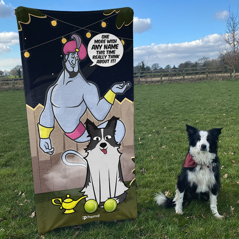 Personalised Dog 3 Wishes Bath Towel - Image 4