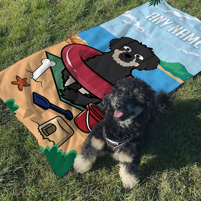 Personalised Dog Beach Fun Beach Towel - Image 5