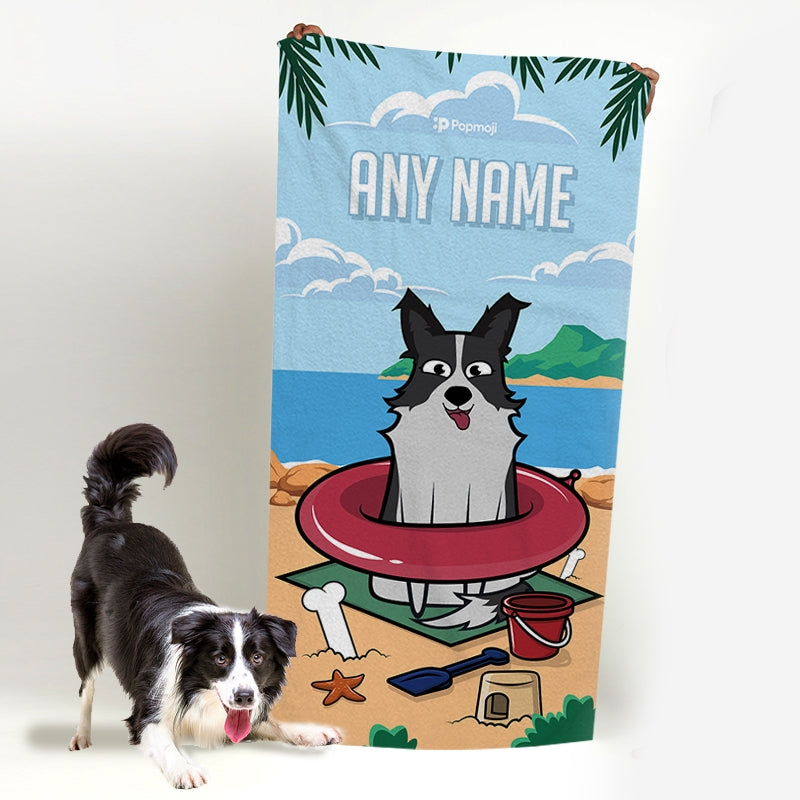 Personalised Dog Beach Fun Bath Towel - Image 2
