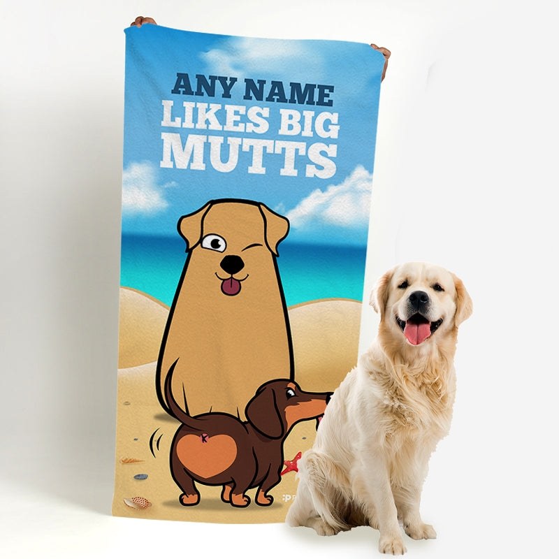 Personalised Dog Big Mutts Beach Towel - Image 2