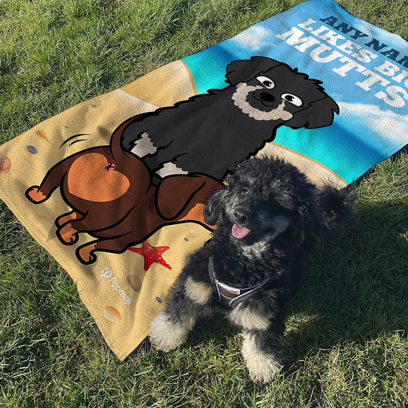 Personalised Dog Big Mutts Beach Towel - Image 4