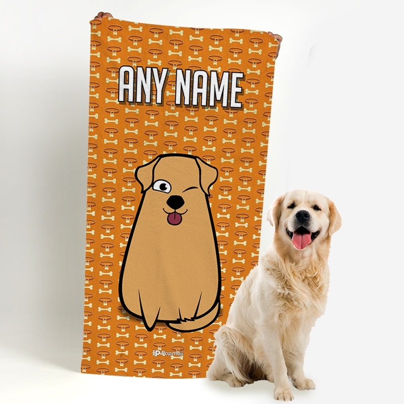 Personalised Dog Collar Beach Towel - Image 2
