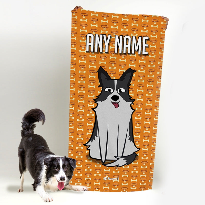 Personalised Dog Collar Beach Towel - Image 1