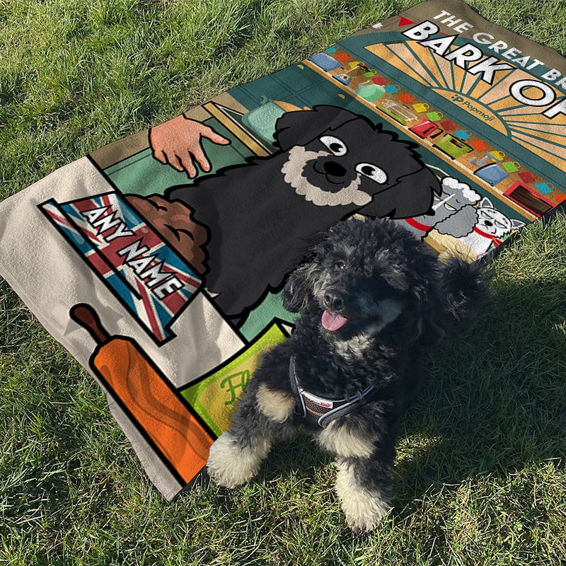 Personalised Dog Great British Bark Off Beach Towel - Image 5
