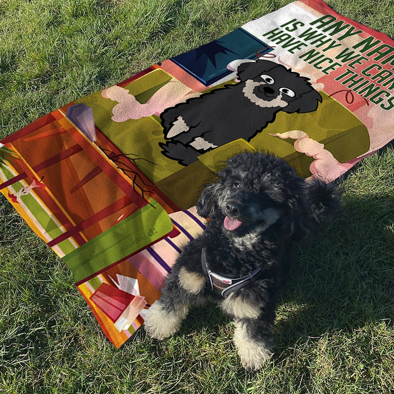Personalised Dog Nice Things Beach Towel - Image 4