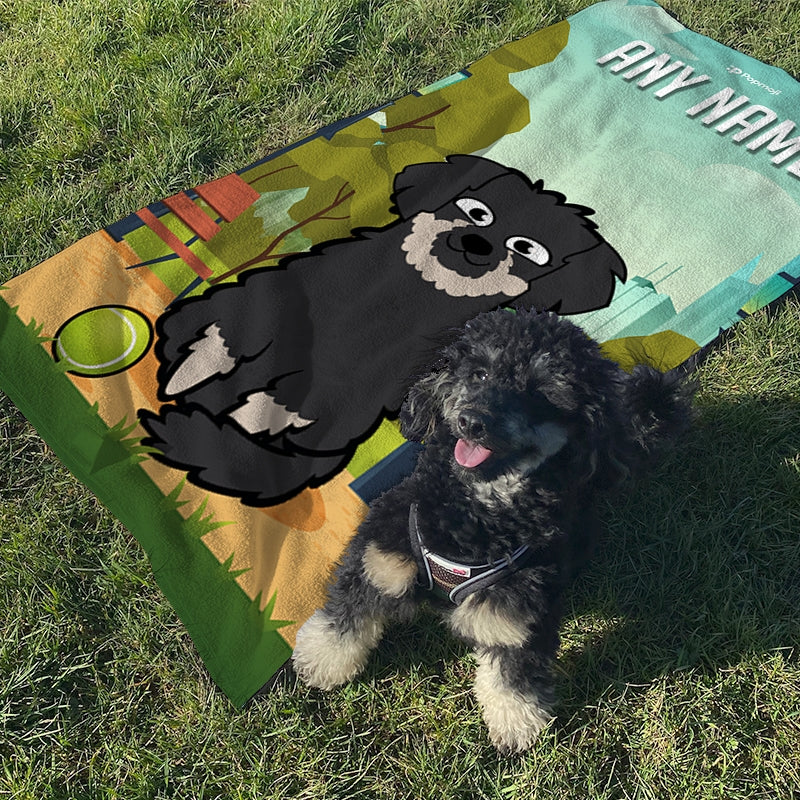 Personalised Dog Park Life Beach Towel - Image 4