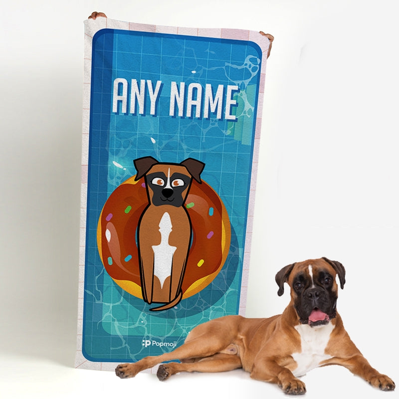 Personalised Dog Pool Time Beach Towel - Image 2