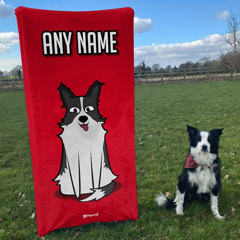 Personalised Dog Red Beach Towel - Image 5