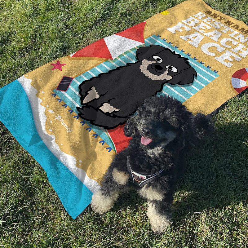 Personalised Dog Resting Beach Towel - Image 2