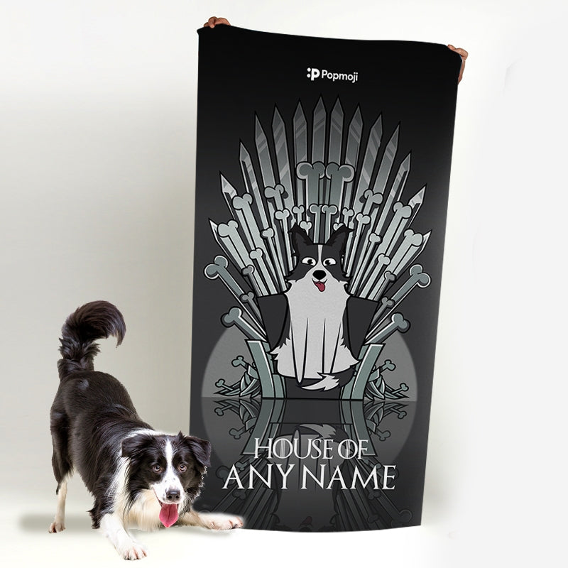 Personalised Dog Throne Bath Towel – Toxic Fox - Main Image