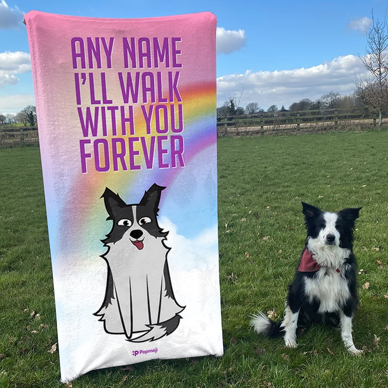 Personalised Dog Walk With You Forever Beach Towel - Image 3