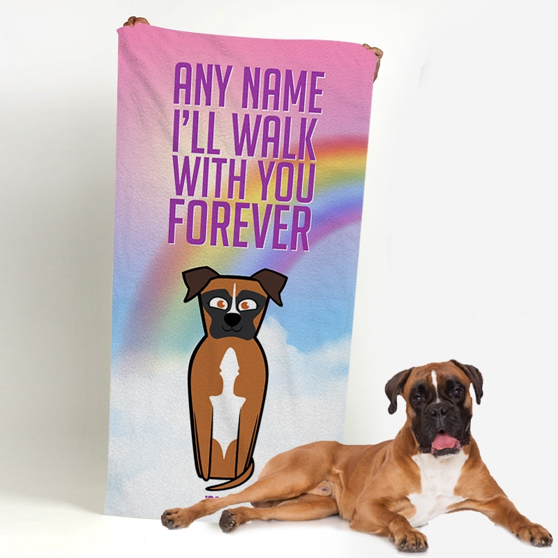 Personalised Dog Walk With You Forever Beach Towel - Image 5