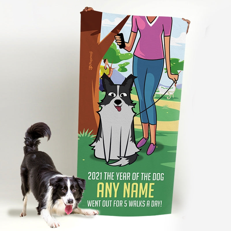Personalised Dog Year Of The Dog Beach Towel - Image 3