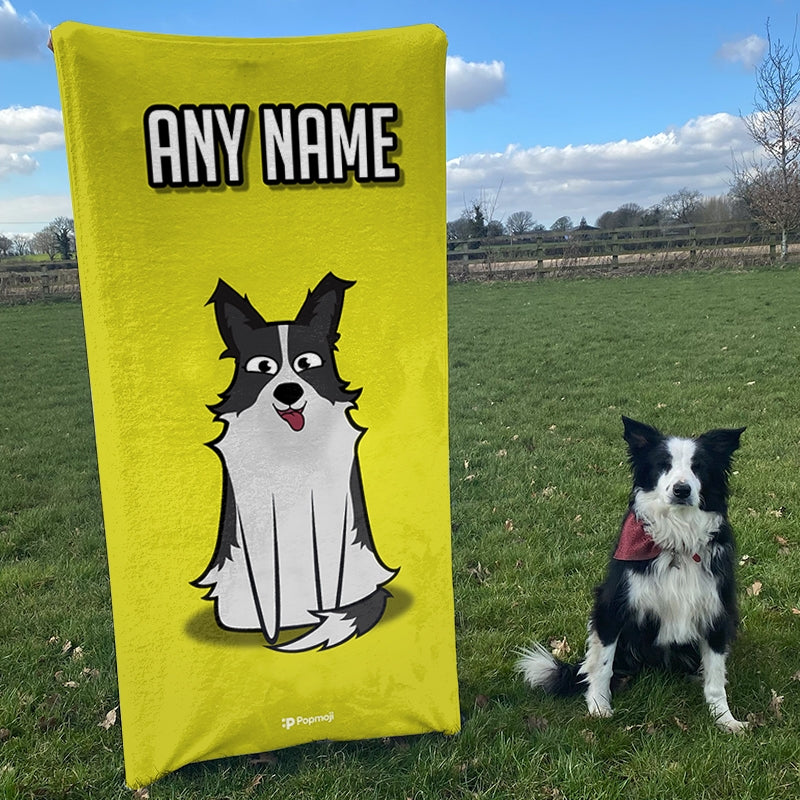 Personalised Dog Yellow Bath Towel - Image 3