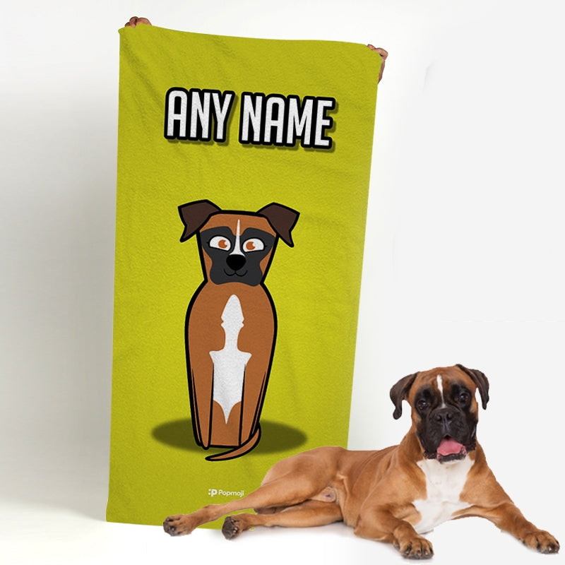 Personalised Dog Yellow Bath Towel - Image 2
