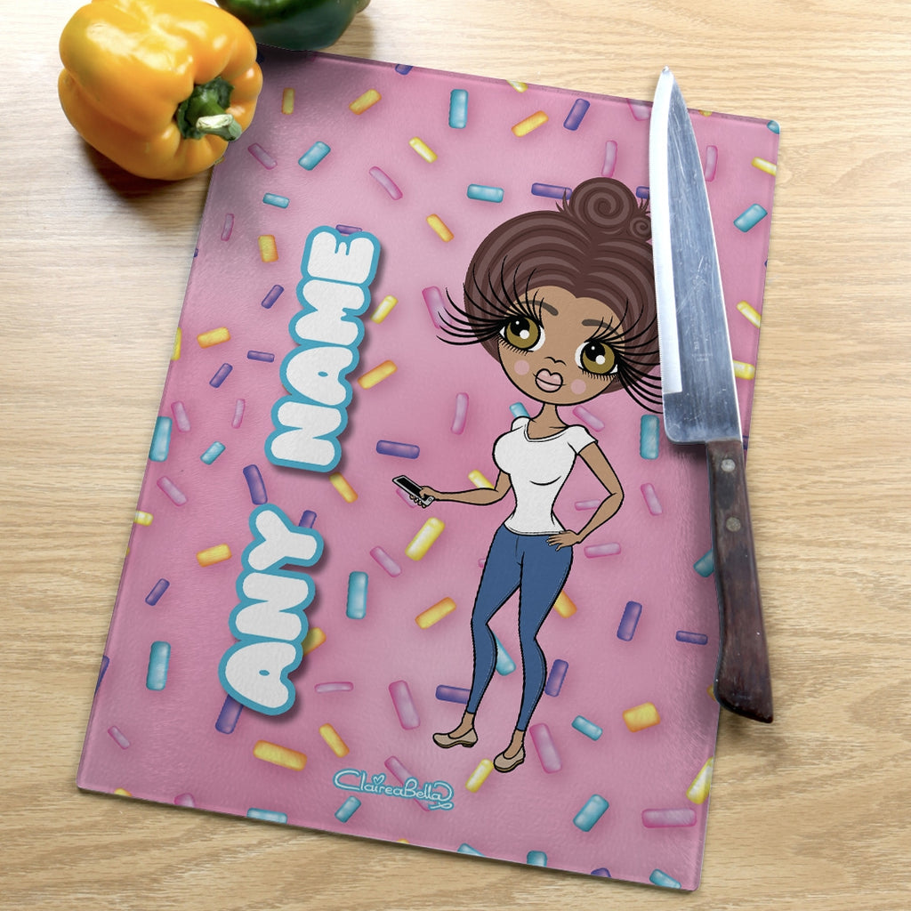 ClaireaBella Glass Chopping Board - Dougnut Delights - Image 1