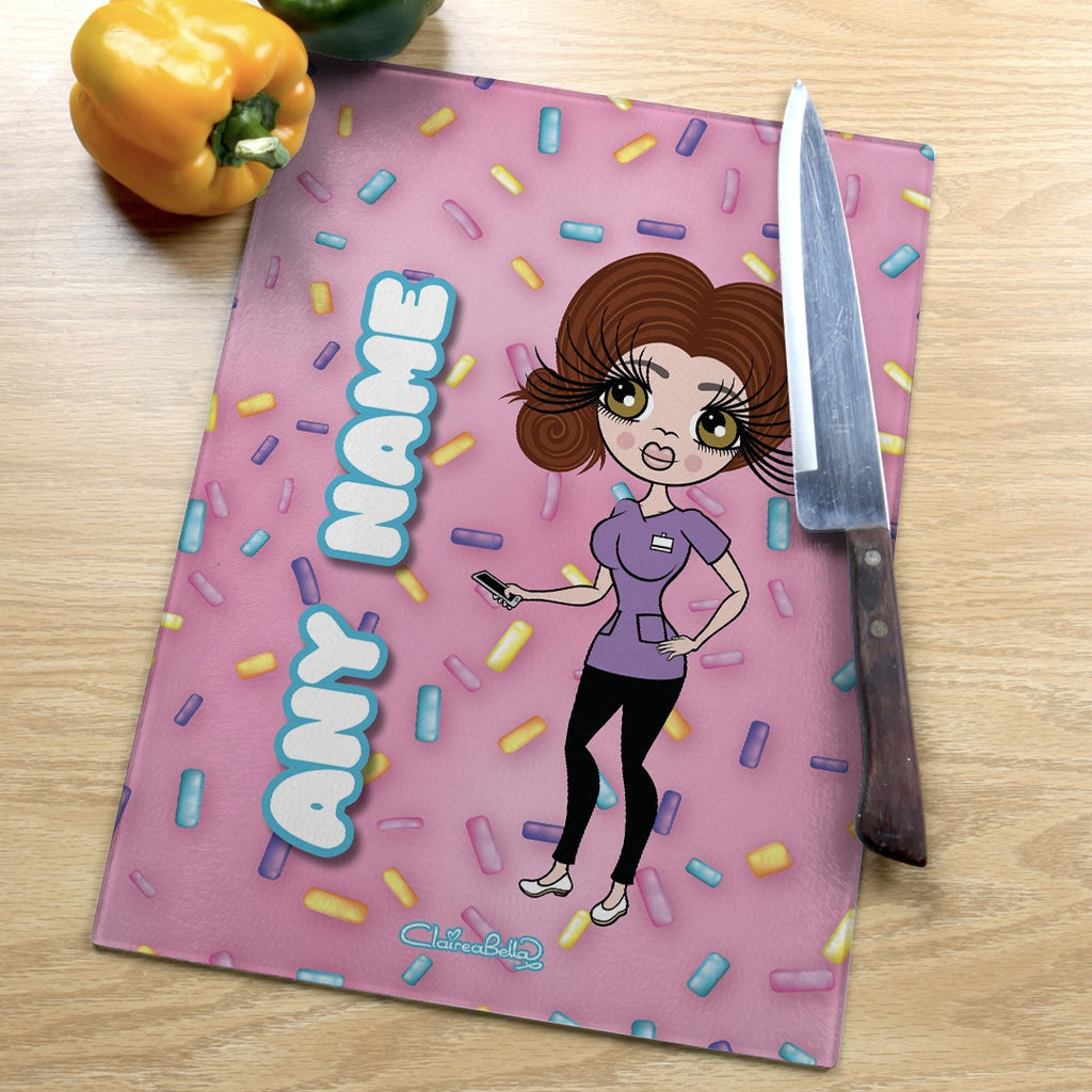 ClaireaBella Glass Chopping Board - Dougnut Delights - Image 2