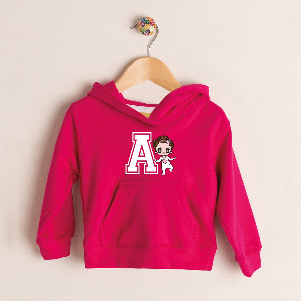 Early Years Girls Varsity Large Central Initial Hoodie - Image 1