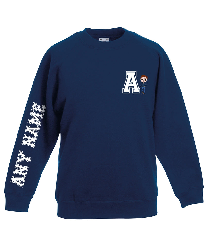 Jnr Boys Varsity Initial Emblem Sweatshirt - Image 2