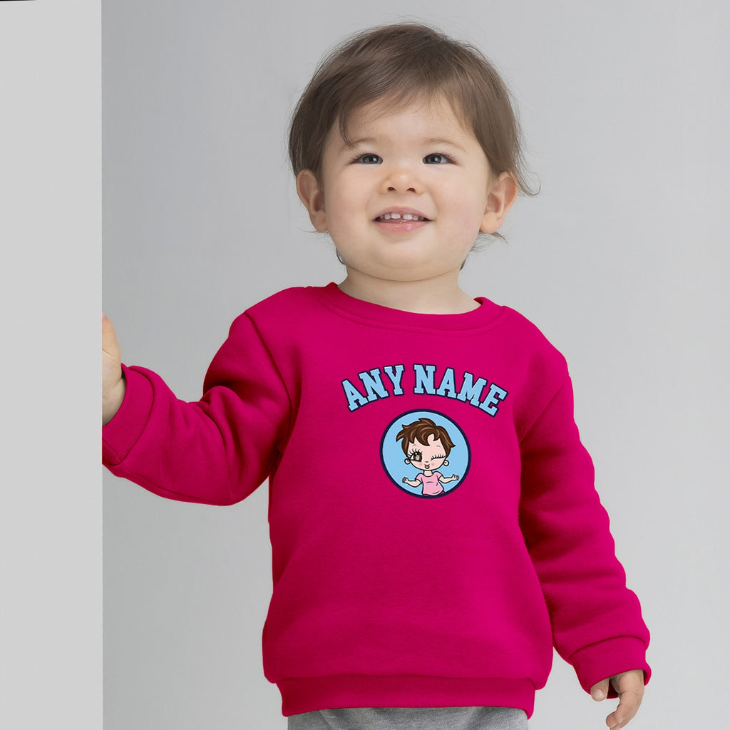 Early Years Girls Varsity Emoji Sweatshirt - Image 3