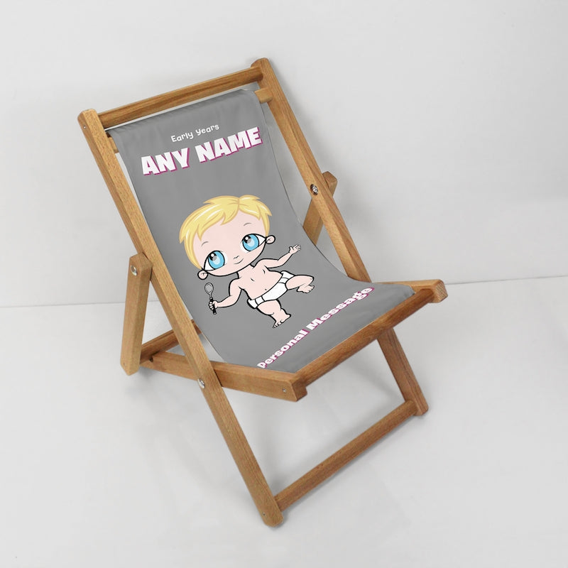 Early Years Grey Deckchair - Image 1