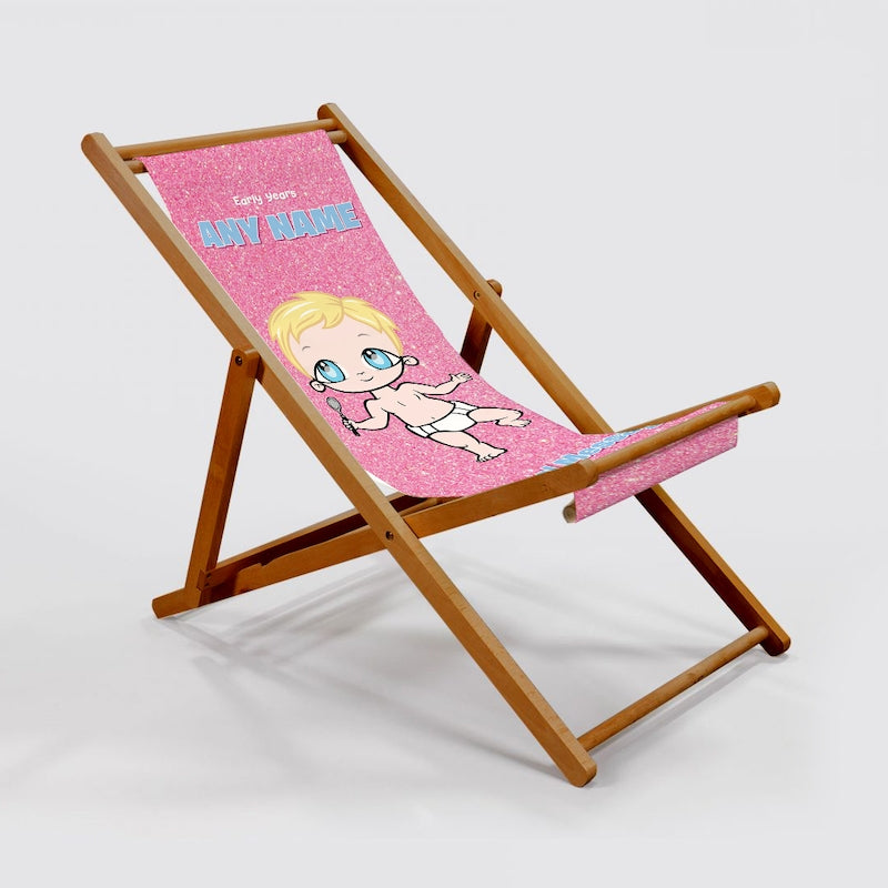 Early Years Pink Glitter Deckchair - Image 2