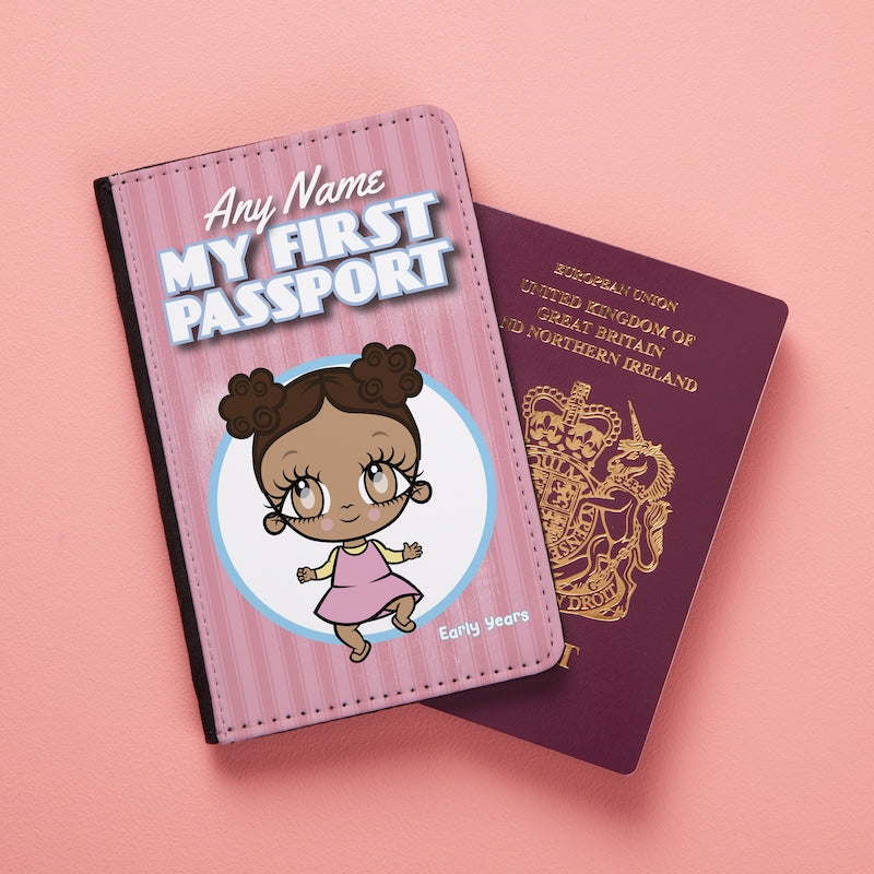 Early Years Girls Personalised My First Passport Cover Toxic Fox