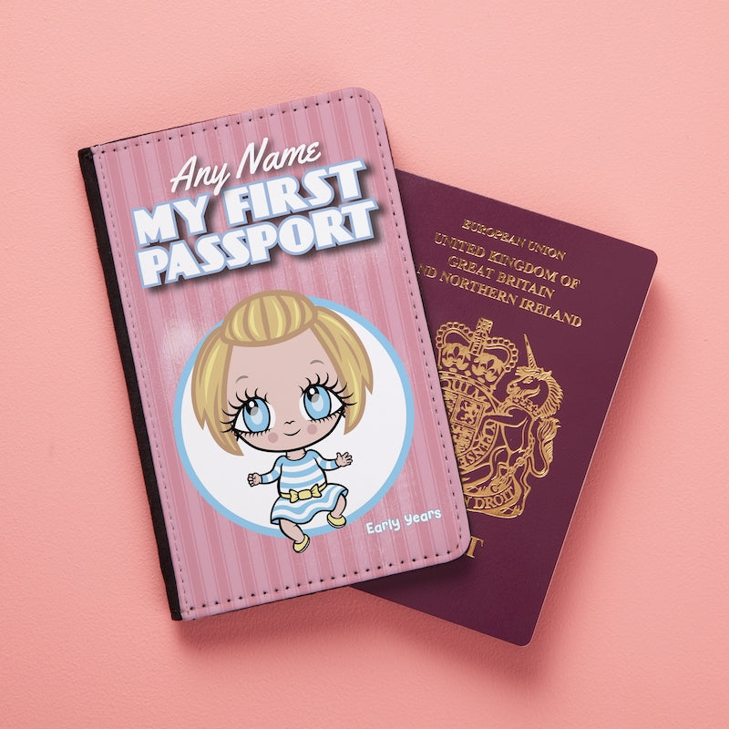 Early Years Girls Personalised My First Passport Cover - Image 6