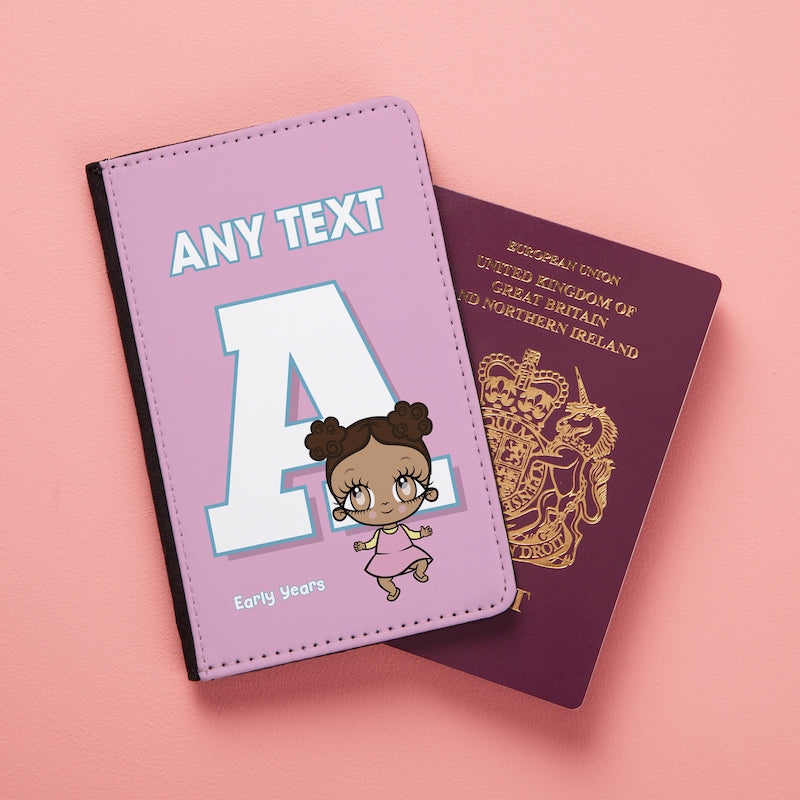 Early Years Girls Personalised One Letter Passport Cover - Image 5