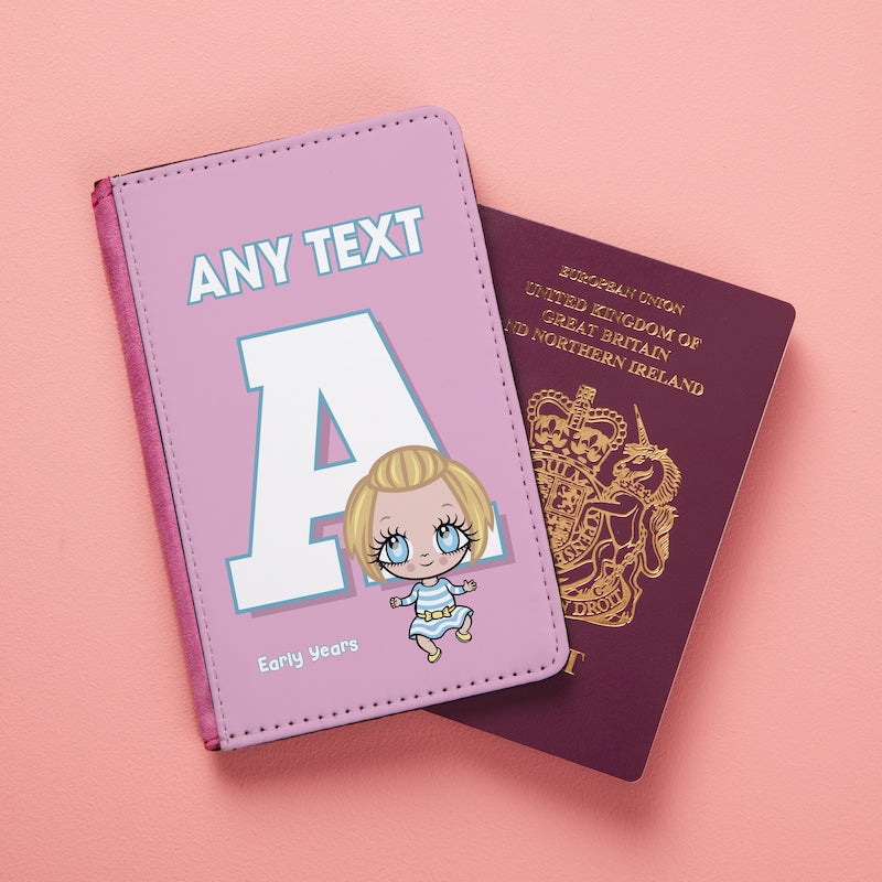 Early Years Girls Personalised One Letter Passport Cover - Image 4