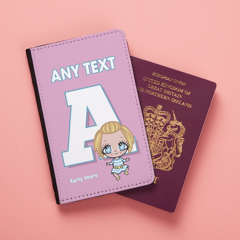 Early Years Girls Personalised One Letter Passport Cover - Image 6