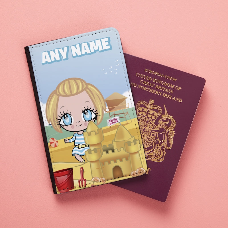 Early Years Girls Personalised Sandcastle Fun Passport Cover - Image 4
